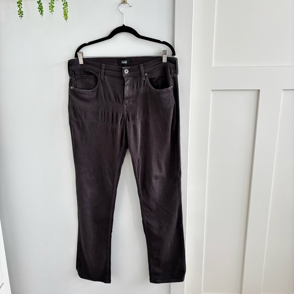 PAIGE Denim Transcend Federal Slim Straight Jean Twilight Truffle Size 34 x 32